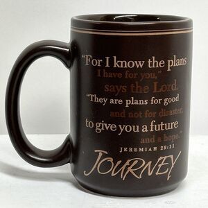 Religious Coffee Mug Journey Black Lord God Jeremiah 29:11 Ceramic Lighthouse